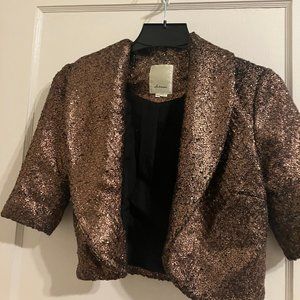 Anthropologie elevenses Wine, Bordeaux bolero jacket, NWT